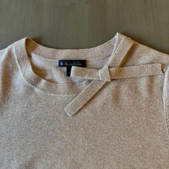 Brooks Brothers Shimmer Knit Short Sleeve Short Sleeve Sweater - Picture 1 of 12